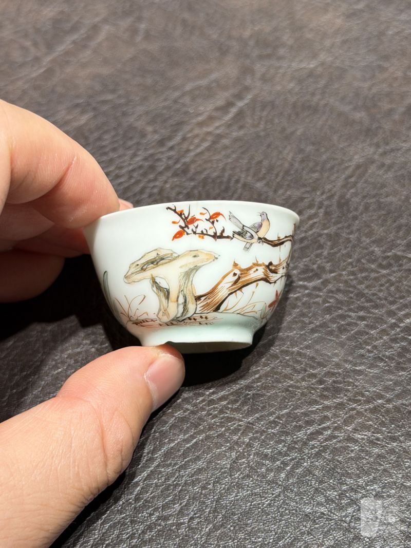 清乾隆 粉彩花鸟纹茶具一套25件 - 图119